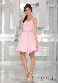 Pink Satin Party Dress With Scoop Neckline And Beaded Waistband Colors Available Bubble Aqua Nav Cocktail Dress Prom Satin Cocktail Dress Short Party Dress