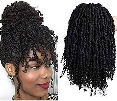 2 Packs Passion Spring Twists Synthetic Crochet Hair Extensions 12 inch 24  strands/pack Ombre Crochet Twist Braids Fiber Fluffy Curly Twist Braiding  Hair Bulk (1B#)