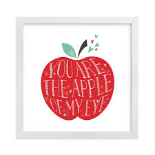 In other words, they are very fond of someone or something. Lettered Apple Of My Eye Wall Art Prints By Curiouszhi Design Minted