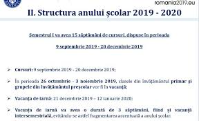 Vacanță învățământ primar şi preşcolar. Structura Anului È™colar 2019 2020 Elevii Incep Cursurile Pe 9 Septembrie 2019 O VacanÈ›Äƒ IntersemestrialÄƒ Dispare Nofakenews