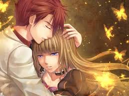 Anime galleries dot net romantichug pics images. Boy In Red Hair Hugging Girl In Gray Haired Anime Character Hd Wallpaper Wallpaper Flare