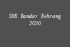 Smk yang menghasilkan tenaga kerja kompeten, beriman, berbudaya, dan mampu berwirausaha. Smk Bandar Behrang 2020 Secondary School In Tanjong Malim