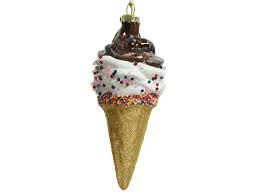 Cornet de glace 3 boules. Acheter Boule De Noel Forme Cone De Glace Pas Cher