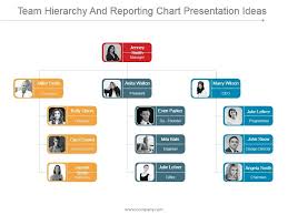 Team Hierarchy And Reporting Chart Presentation Ideas