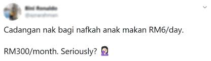 Cadang Nafkah Rm6 Sehari