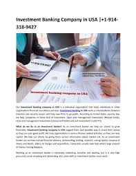 Investment Banking Company In Usa 1 914 318 9427 Investment Banking Investing Investment Companies