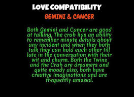 Gemini's flirtatious nature will bring some problems in front of emotional cancer. Pin By Jessica Welch On Zodiac Gemini And Cancer Compatibility Gemini And Cancer Cancer Zodiac Facts