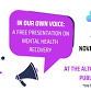In Our Own Voice: A Free Presentation on Mental event image