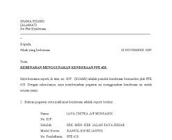 Gunakan bahasa yang baik dan benar. Surat Rasmi Permohonan Geran Kereta Liga Mx R