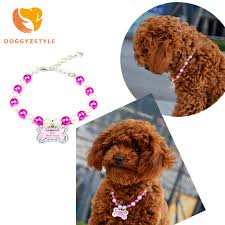 Doggyzstyle Pet Imitasyon Inci Kolye Icin Kopek Kedi Kimlik Tag Ile Piggy Sevimli Pet Aksesuarlari Prenses Kopekler Kediler Yaka Yeni Modaeffect Org