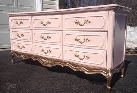 Perfectly Beautiful Things Painted Nursery Dresser French Provincial Dresser Makeover Shabby Chic Dresser Pink Dresser