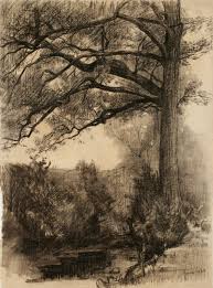 Landscape with large tree by Samuel Isham: Fine art print
