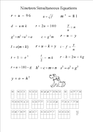 Pin By Bernie Carter On Huge Simultaneous Puzzle In 2020 Free Printable Math Worksheets Printable Math Worksheets Pre Algebra Worksheets