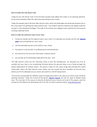 Ask your parents to write a note. How To Make The Real Doctor Note