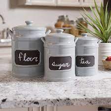 Choose a large under bed storage container or drawers for softer items like clothes, or under bed shoe storage for things that need compartments. Tall Gray Chalkboard Kitchen Canisters Set Of 3 Kirklands Kitchen Containers Modern Kitchen Canisters Kitchen Jars