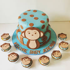 Baby Shower Cake Monkey Cake For Baby Boy Baby Shower Cakes Kids Cake Monkey Cake