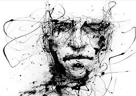 Inspiration Peinture Visage Abstrait Photographie De Mode Dessin Noir Et Blanc Portrait Dessin