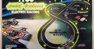 California opened in 1997 and has seen a number of fuel mileage battles as the fast, wide racing surface limits the number of cautions. Vintage Tyco Nite Glow Electric Racing Slot Car Set With Silver Streak Curve Huggers Racing Cars With Operating Headlights No 8828 Copyright 1977 Slot Car Sets Slot Cars Slot Car Racing Sets