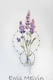 Funny Print Lavender Tattoo Flower Tattoo Diy Tattoo