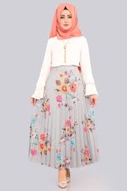 Etek Cicekli Piliseli Etek Mdp4056 6 Mint Etek Moda Stilleri Basortusu Modasi