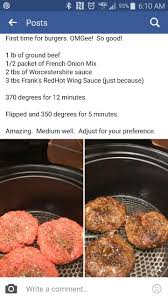 In large bowl mix together all the steak ingredients (beef, breadcrumbs, egg, worcestershire sauce, onion powder, garlic salt, mustard powder, salt, and black pepper). Air Fryer Hamburger Air Fryer Dinner Recipes Air Fryer Recipes Easy Air Fryer Recipes Healthy