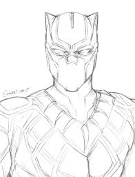 Black Panther Cartoon Coloring Pages Black Panther Drawing Marvel Art Drawings Drawing Superheroes