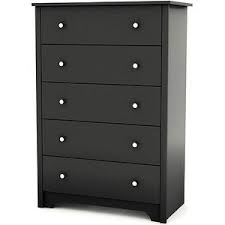 Walmart South Shore Vito 5 Drawer Dresser Black Drawers Furniture Chest Of Drawers