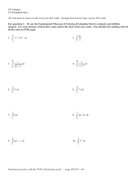 Ap calculus calculus problems worksheet. Ap Calculus 5 4 Worksheet Day 1 All Work Must Be Shown In This