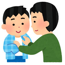 子供を着替えさせる親のイラスト（男性） | かわいいフリー素材集 ...