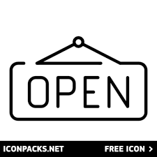 Free Open Signboard Png Svg Icon Signboard Icon Online Icon