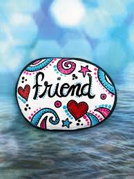 Friendship Gift Friend Painted Rock Best Friends Painted Etsy Friend Painting Hand Painted Rocks Rock Painting Tutorial