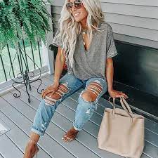 Fall Outfit Ideas Winter Outfit Ideas Boyfriend Jeans Fashion Outfit With Wedges