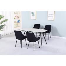 We have elegant dining table sets available in every design, including traditional wood, modern glass, high gloss and luxurious marble. Zest Handan Marble Effect Glass Dining Table And 4 Chairs Tables From Urban Trading U K Limited Uk