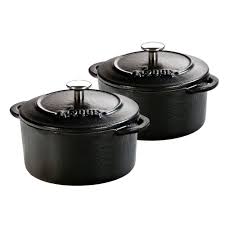 Lodge Ecmcr11 10 Oz Matte Black Color Enamel Mini Cast Iron Pot With Cover 2 Set Enameled Cast Iron Cast Iron Cookware Cast Iron