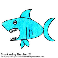 Others grow their skills in drawing, while others choose to draw as a hobby. Learn How To Draw A Shark Using Number 21 Animals With Numbers Step By Step Drawing Tutorials
