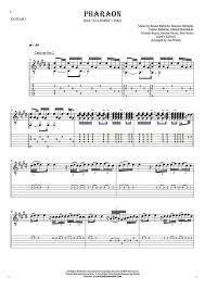 Pharaon Notes And Tablature For Guitar Guitar 1 Part Playyournotes Sheet Music Tablature Gipsy Kings