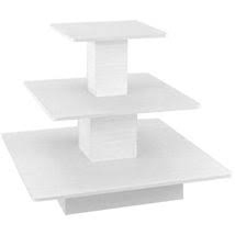 White 3 Tier Square Table Retail Display Table Wooden Display Square Tables Retail Display Table