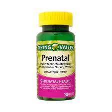 Spring Valley Prenatal Multivitamin Multimineral Folic Acid Tablets 100 Count Walmart Com Walmart Com