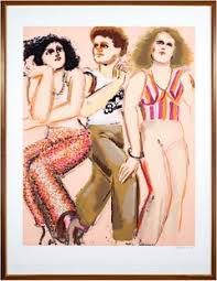 Lester johnson was an american artist and educator. Lester Johnson Two Women And Man With Band T Shirt Original Screenprint By Lester Johnson For Sale At 1stdibs