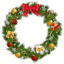 Vector Christmas Wreath With Garland Christmas Wreaths Christmas Vectors Christmas Paintings
