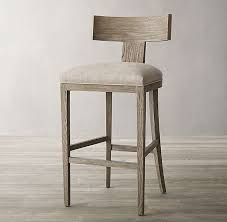 Contemporary Klismos Fabric Stool Klismos Counter Stools Fabric Seat