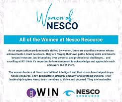 As the month comes to an end, it is time to wrap up our Women's History  Month series by recognizing ALL of the exceptional women at Nesco Resource!  🌟 All of the