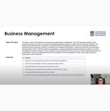 The online bachelor business management program from oral roberts university is a bachelor of science in management with an optional concentration in entrepreneurship. Business Management The University Of Western Australia