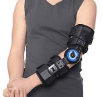Hinged ROM Elbow Brace - Adjustable Post Op Elbow Brace Stabilizer Splint  with Strap Sling Arm Injury Recovery Support After Surgery for Men Women