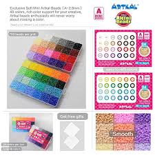 artkal soft mini beads a 2 6mm 24 000 fuse beads 48 colors assorted in 2 boxes ca48 its mini beads not standard midi beads