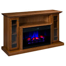 An 18 wide electric fireplace insert included with remote control and on/off control, 3 changeable flame colors, temperature control, timer setting, and dimmer. 64 Electric Fireplace Entertainment Center From Dutchcrafters Amish