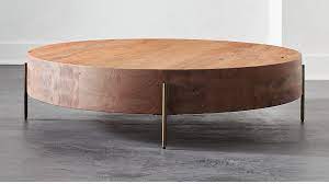 Does the table have a wood finish? Proctor Low Round Wood Coffee Table Reviews Cb2 Canada Coffee Table Wood Round Wood Coffee Table Cool Coffee Tables