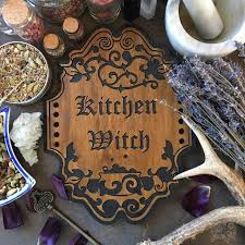 Wooden Sign Kitchen Witch Dark Wood Kitchen Witch Kitchen Signs Witch Decor