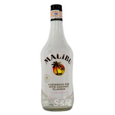 An easy recipe for a refreshing and tasty pina colada cocktail with malibu rum, coconut cream and pineapple juice, garnished with fresh pineapple. Malibu Caribbean Rum With Coconut Flavor 700ml