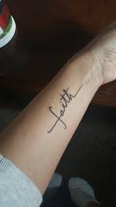 Creativity is the name of the game with the word faith forming the cross. Pin On Cross Tattoos For Women